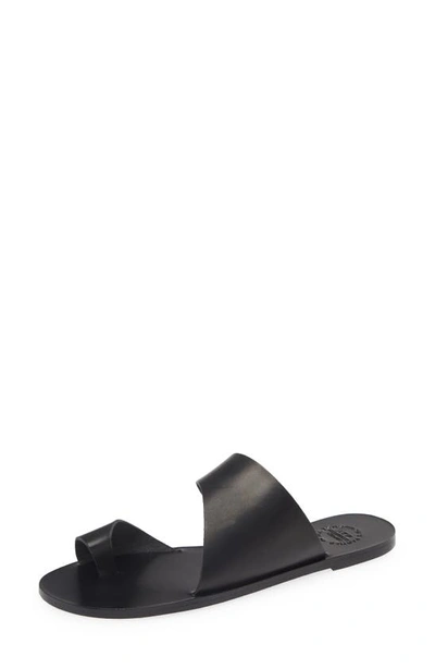 Atp Atelier Centola Leather Sandals In Black