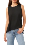 Vince Camuto High-low Sleeveless Top In Black