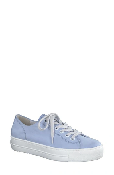 Paul Green Bixby Platform Trainer In Light Blue Suede