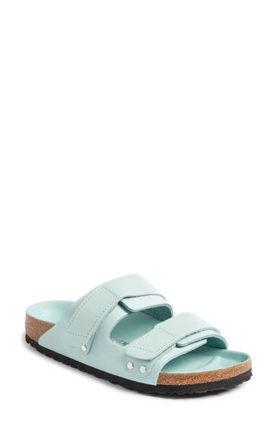 Birkenstock Uji Slide Sandal In Blue Leather