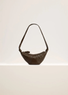 Lemaire Croissant Small Paneled Textured-leather Shoulder Bag