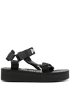 Palm Angels X Suicoke Depa Logo Printed Sandals In Black White