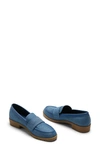 Reaction Kenneth Cole Fern Raffia Penny Loafer In Denim