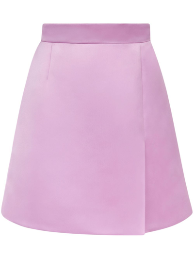 Nina Ricci A-line Satin Skirt In Pink