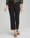 CHICO'S TRAPUNTO CROPPED PANTS IN BLACK SIZE 8P/10P PETITE | CHICO'S