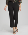 Chico's Petite Trapunto Cropped Pants In Black Size 8p/10p |  In Black