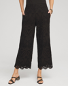 CHICO'S EYELET LACE CROPPED PANTS IN BLACK SIZE 14 | CHICO'S