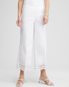 CHICO'S JULIET EYELET HEM CULOTTE PANTS IN WHITE SIZE 12 | CHICO'S