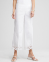 Chico's Petite Pull-on Wide Leg Ankle Jeans In Cream Size 14p |  In White