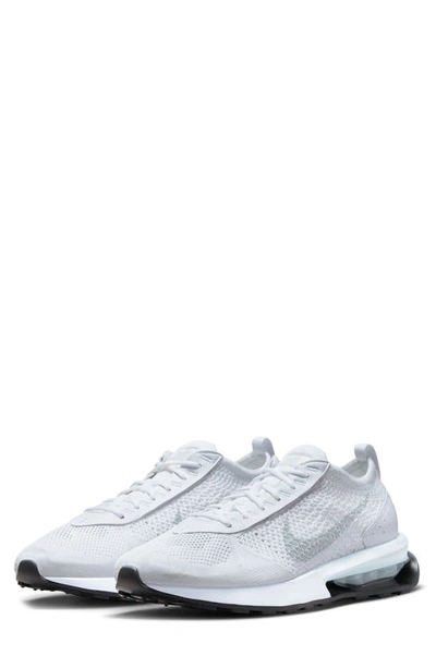 Nike Air Max Flyknit Racer Nn "white" Sneakers In White/ White/ Black