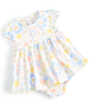 FIRST IMPRESSIONS BABY GIRLS LILIAN FLORAL-PRINT SKIRTED SUNSUIT, CREATED FOR MACY'S