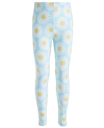 Epic Threads Kids' Little Girls Daisy-print Leggings, Created For Macy's In Refreshing Teal