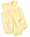 FIRST IMPRESSIONS BABY GIRLS STRIPES SUNSUIT, CREATED FOR MACY'S