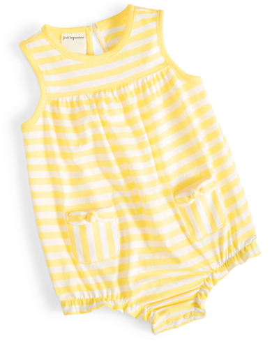 First Impressions Baby Girls Stripes Sunsuit, Created For Macy's In Snapdragon