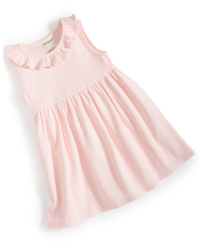 First Impressions Baby Girls Ribbed Knit Dress, Created For Macy's In Pink Polish