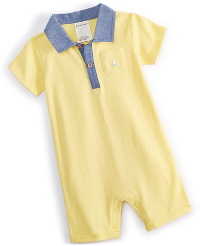 First Impressions Baby Boys Embroidered Boat Sunsuit, Created For Macy's In Snapdragon