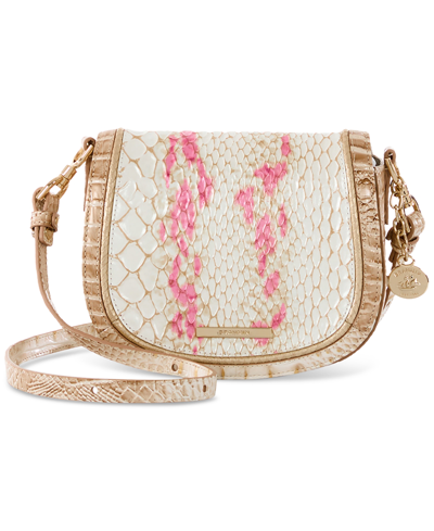 Brahmin Briar Leather Crossbody In Apricotrose