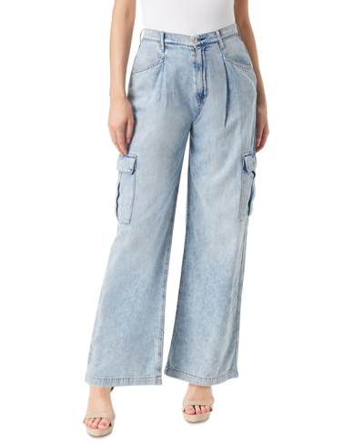 Jessica Simpson Trendy Plus Size Jenna Cargo Jeans In Valley Sky