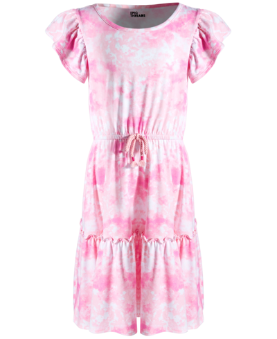 Epic Threads Kids' Big Girls Spring Splash Tie-dyed Tiered Dress, Created For Macy's In Barely Pink