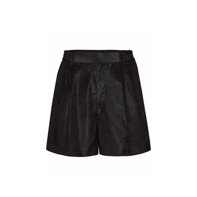 Valentino V Logo Couture Crepe Mini Shorts In Black