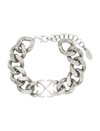 Off-white Silver Arrow Chain Bracelet In Silver