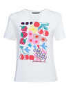 Weekend Max Mara Womens White Cinema Graphic-print Cotton-jersey T-shirt In Bianca Fiori Frutta