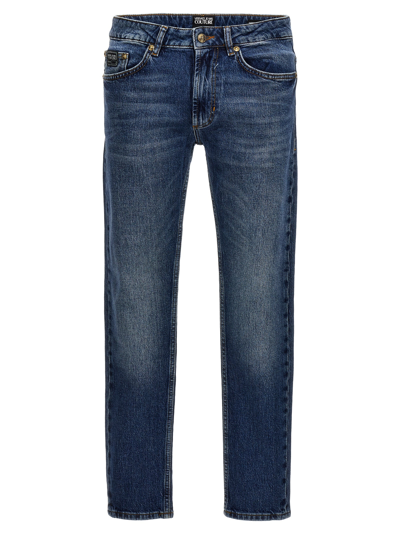 Versace Jeans Couture Logo Plaque Jeans Blue