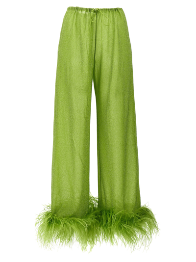 OSEREE LUMIERE PLUMAGE PANTS GREEN