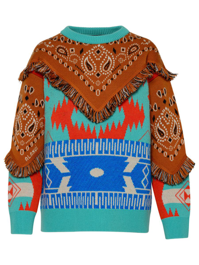 Alanui Icon Bandana Multicolor Wool Sweater