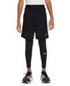 Nike Big Boys Pro Dri-fit Stretch Performance Leggings In Black,black,white