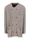 Magliano Relaxed Fit Double-breasted Jacket In Gray