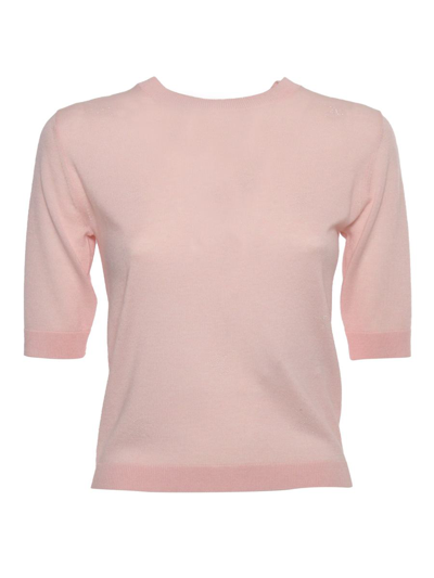 Max Mara Studio Girocoll In Pink