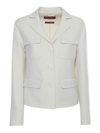 Max Mara Long-sleeved Casual Jacket In White