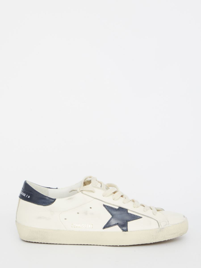 Golden Goose Super-star Leather Trainers In Beige