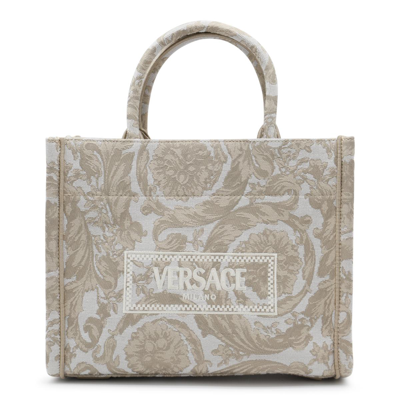 Versace Bags In Beige+beige- Gold