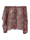 ISABEL MARANT ÉTOILE MULTICOLORED 'VUTTI' BLOUSE WITH ALL-OVER GRAPHIC PRINT IN VISCOSE WOMAN