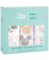 ADEN BY ADEN + ANAIS BABY BOYS OR BABY GIRLS DISNEY MICKEY MOUSE MUSLIN SWADDLES, PACK OF 3