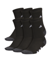 ADIDAS ORIGINALS BOYS YOUTH ATHLETIC CUSHIONED CREW SOCKS, PACK OF 6