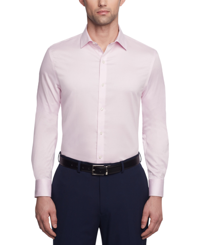 Tommy Hilfiger Men's Th Flex Essentials Wrinkle Resistant Stretch Dress Shirt In Classic Pink
