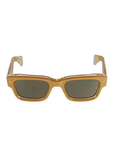 Jacques Marie Mage Rectangle Classic Sunglasses In Gold