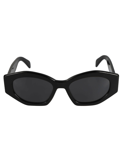 Celine Metal Plaque Applique Sunglasses In 01a