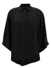 Federica Tosi Drop-shoulder Fit Long Sleeved Shirt In Black