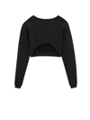 Saint Laurent Black Cotton Sweatshirt In Noir
