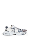 Dolce & Gabbana Airmaster Dg Leather-trimmed Sneakers In Argento/bianco