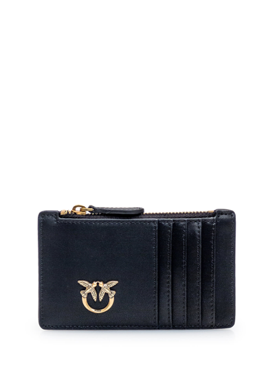 Pinko Card Holder With Logo In Black