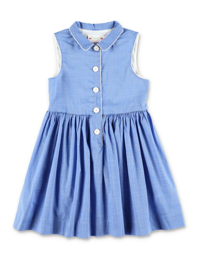 Bonpoint Kids Blue Anne Dress In 073 Bleu Intense