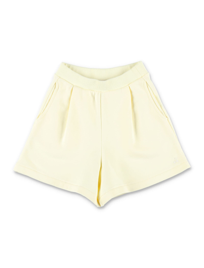 Bonpoint Kids' Ribbed-waistband Cotton Shorts In Yellow