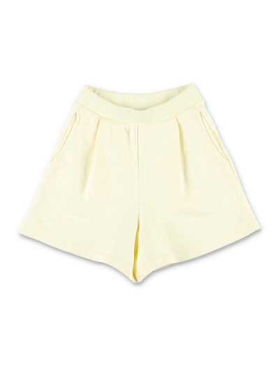 Bonpoint Kids' Ribbed-waistband Cotton Shorts In Ocher