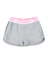 Palm Angels Gray Shorts For Girl With Logo In Grey