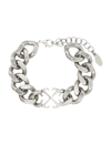 Off-white Silver Arrow Chain Bracelet In Silver